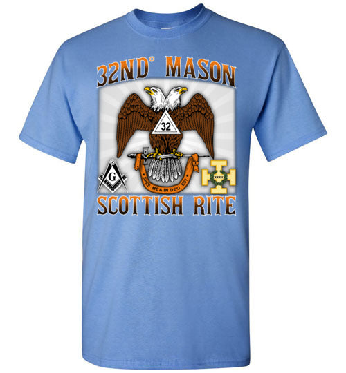 Scottish Rite 32nd Degree Mason Old Style T Shirt Wings Down