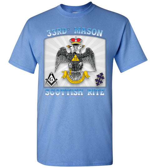 Scottish Rite 33rd Degree Mason Old Style T Shirt Wings Down