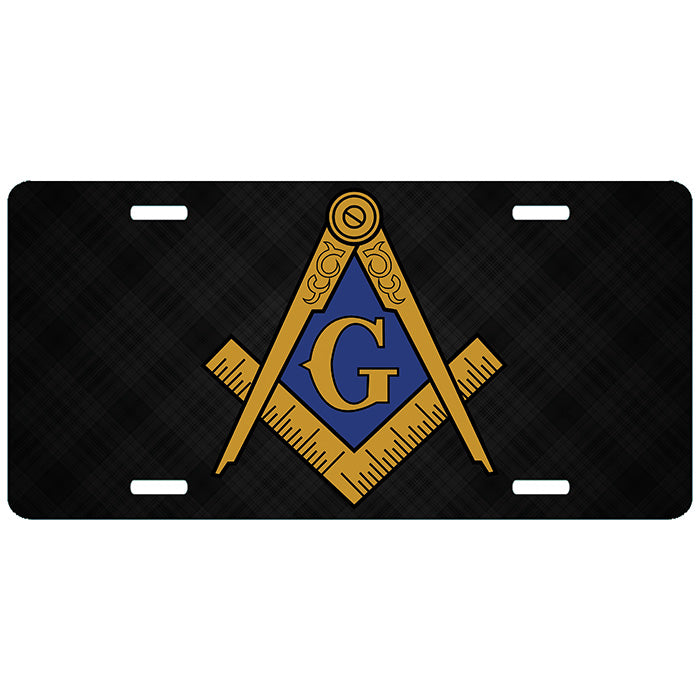 Midnight Masonic License Plate