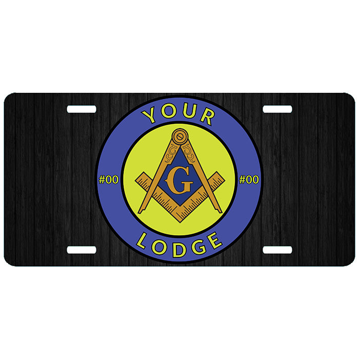 Custom Masonic Lodge License Plate