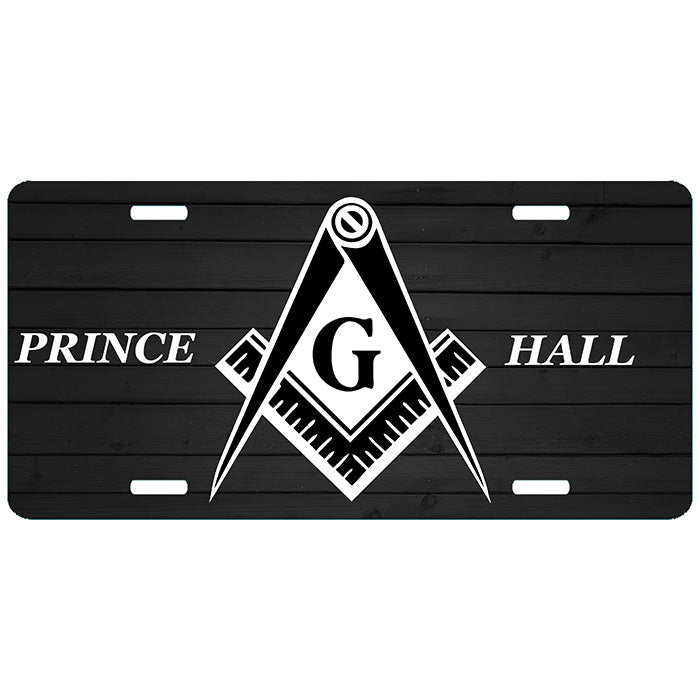 Prince Hall Master Mason Black White License Plate PHA Tag