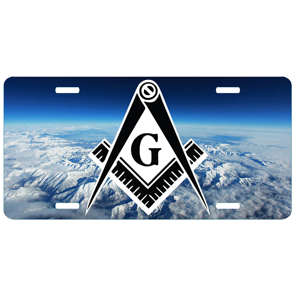 Earth Mountain Masonic License Plate