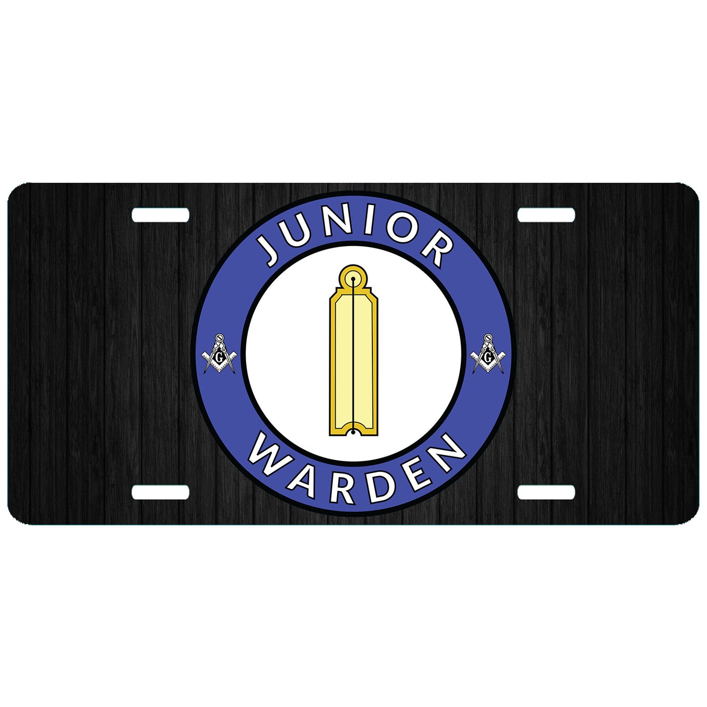 Junior Warden License Plate Masonic Officer JW Plumb Auto Car Tag