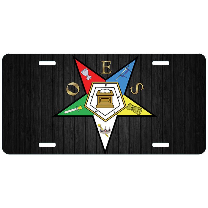 Order of the Eastern Star License Plate Tag OES