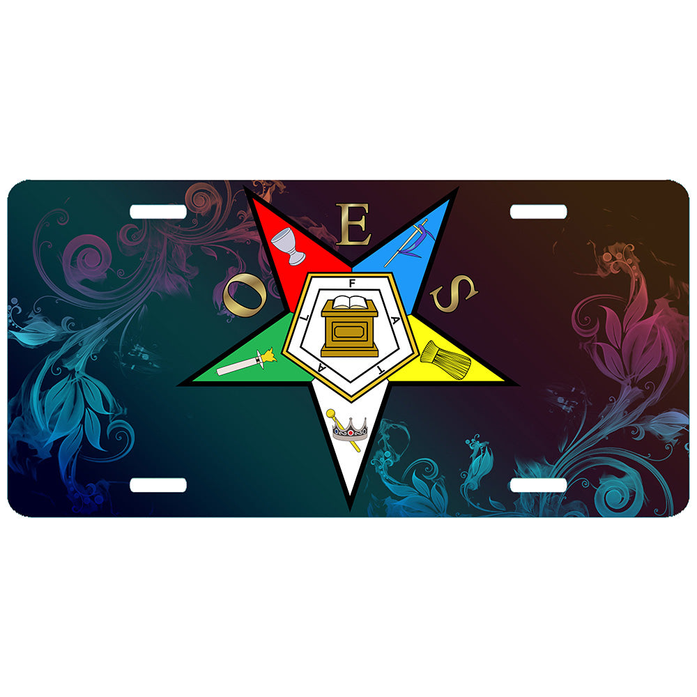Flower Order of the Eastern Star License Plate OES