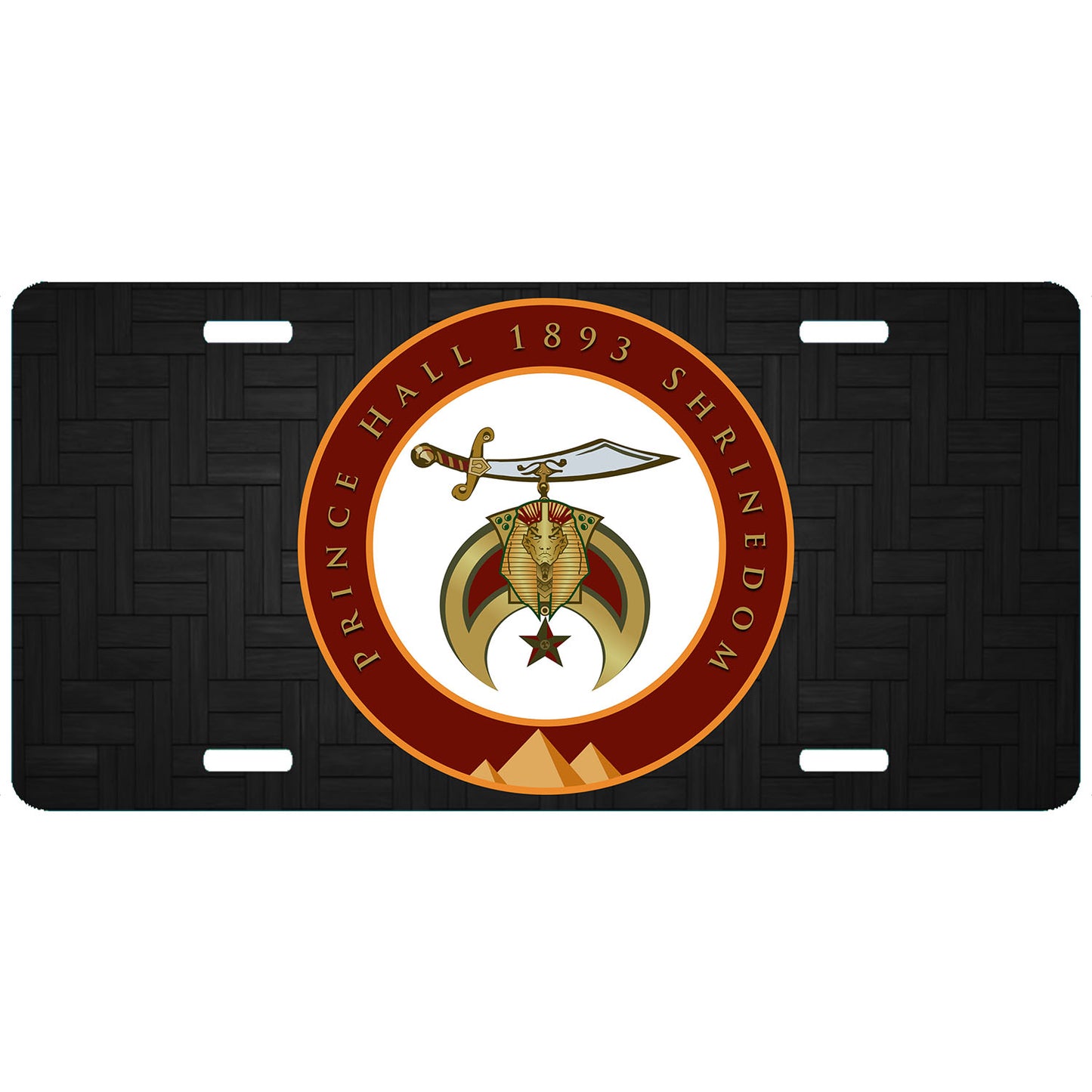 Prince Hall 1893 Shrinedom License Plate Tag