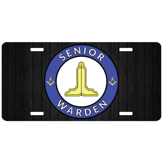 Senior Warden License Plate Masonic Officer SW Level Auto Car Tag