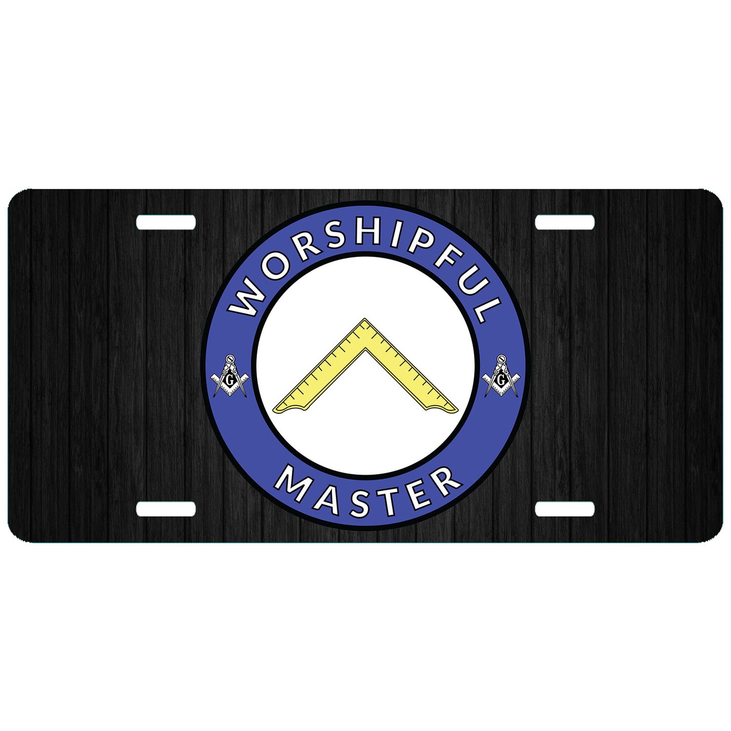 Worshipful Master License Plate Masonic Officer WM Square Auto Car Tag