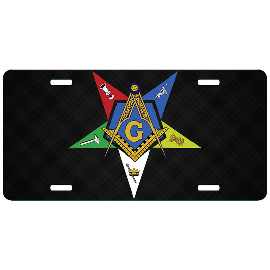 Worthy Patron License Plate OES Masonic