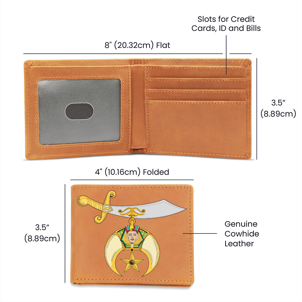Shriner Cowhide Leather Wallet
