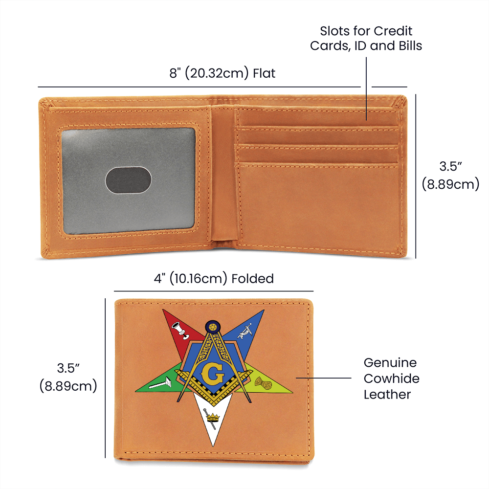 Worthy Patron Mason Cowhide Leather Wallet OES