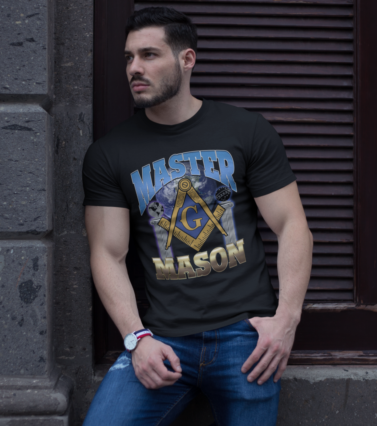 Master Mason Pillars Blue Lodge T Shirt