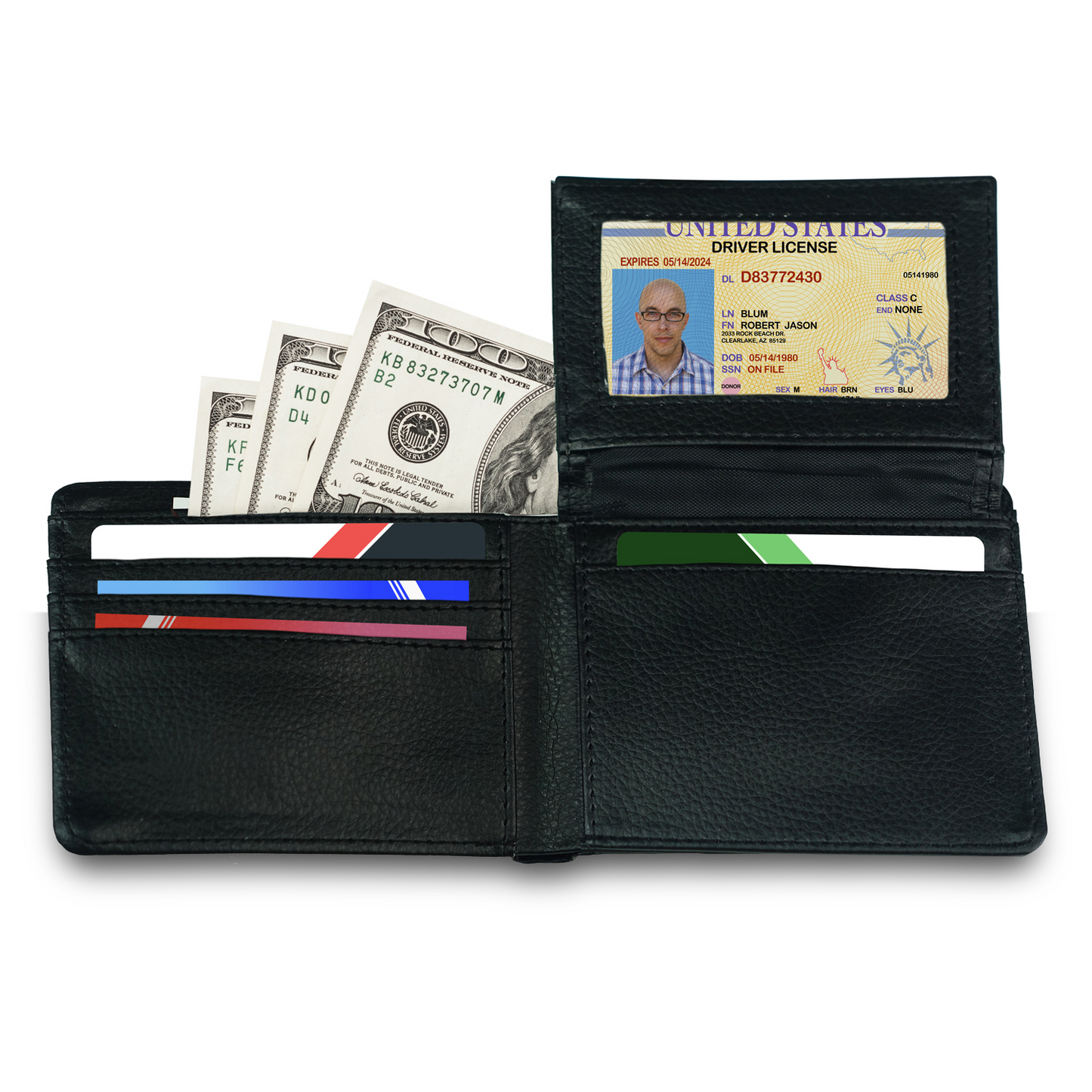 Masonic Black White Wallet