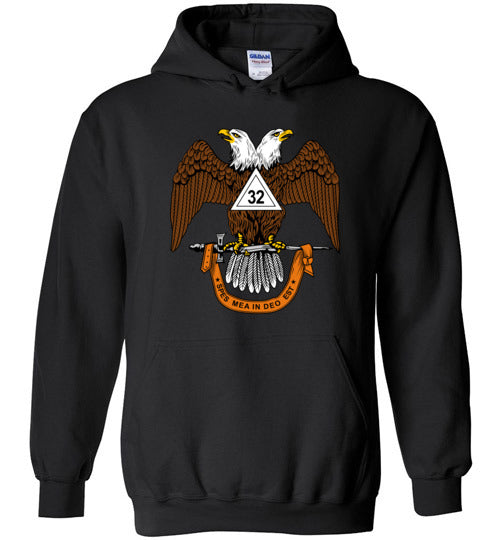 Scottish Rite 32nd Degree Mason Hoodie Masonic 32 Wings Down