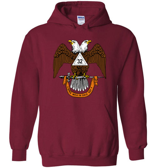 Scottish Rite 32nd Degree Mason Hoodie Masonic 32 Wings Down