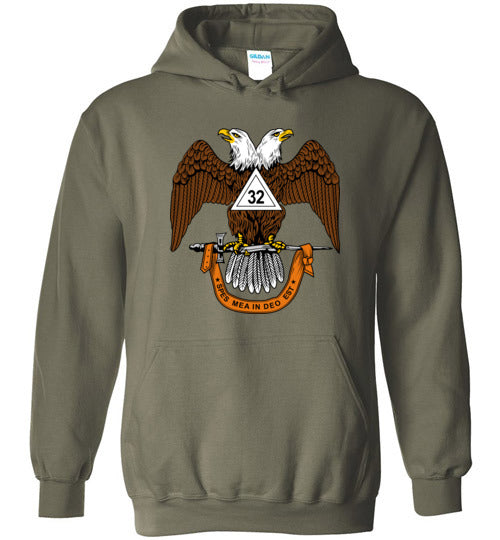 Scottish Rite 32nd Degree Mason Hoodie Masonic 32 Wings Down