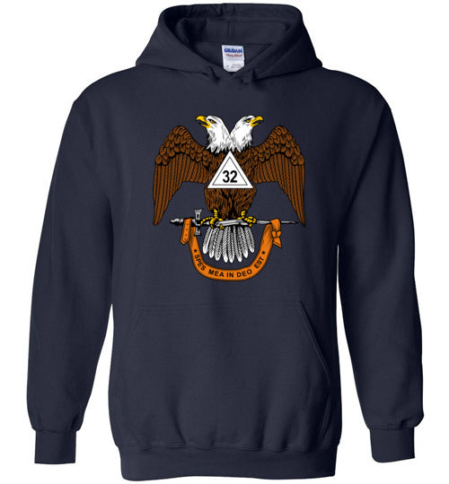Scottish Rite 32nd Degree Mason Hoodie Masonic 32 Wings Down