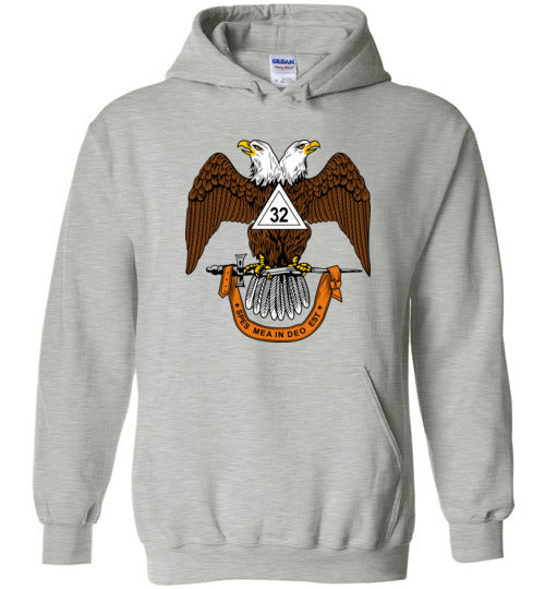 Scottish Rite 32nd Degree Mason Hoodie Masonic 32 Wings Down