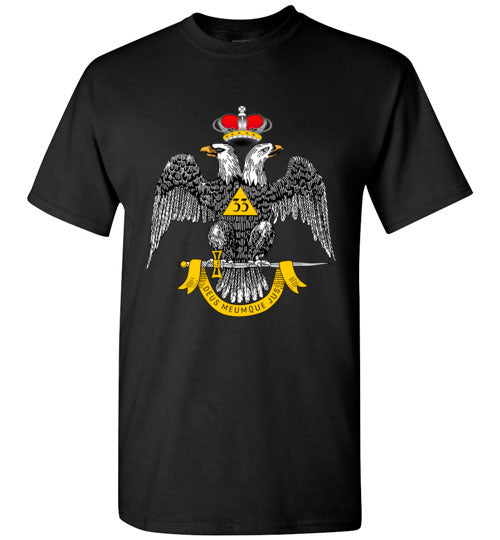 Scottish Rite 33rd Degree Wings Down Masonic T-Shirt