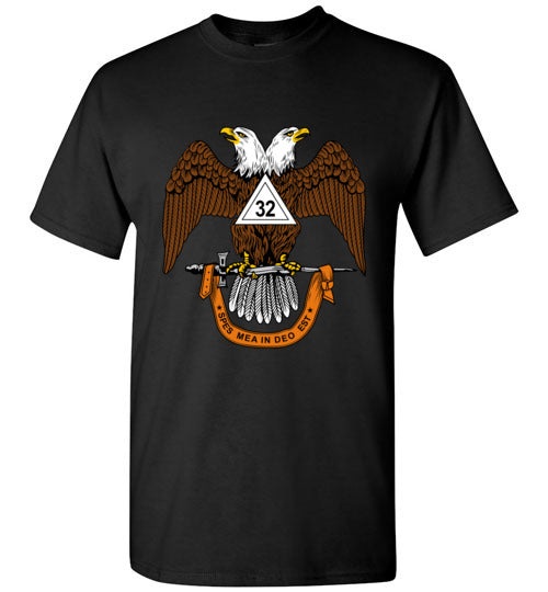 Scottish Rite 32nd Degree Mason T Shirt Wings Down