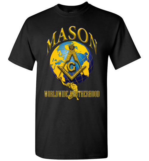 Mason Worldwide Brotherhood T Shirt Masonic Tee