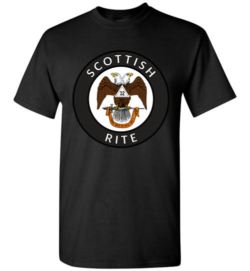 32nd Degree Scottish Rite Mason Circle T Shirt Wings Down