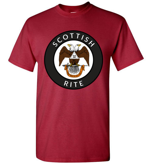 32nd Degree Scottish Rite Mason Circle T Shirt Wings Down