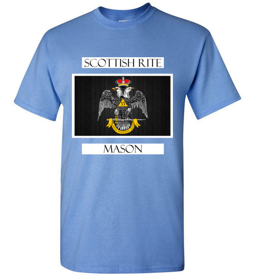 Scottish Rite 33rd Degree Mason Labels T Shirt Wings Down