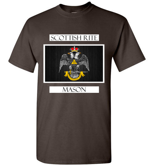 Scottish Rite 33rd Degree Mason Labels T Shirt Wings Down