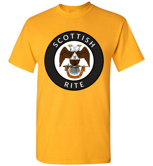 32nd Degree Scottish Rite Mason Circle T Shirt Wings Down