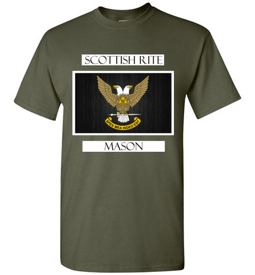 Scottish Rite 32nd Degree Mason Labels T Shirt Wings Up