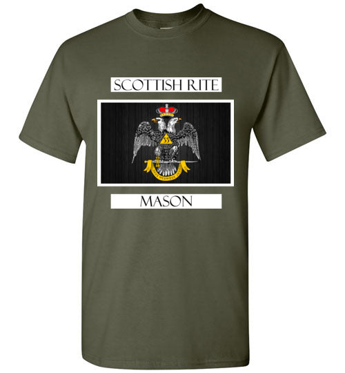 Scottish Rite 33rd Degree Mason Labels T Shirt Wings Down