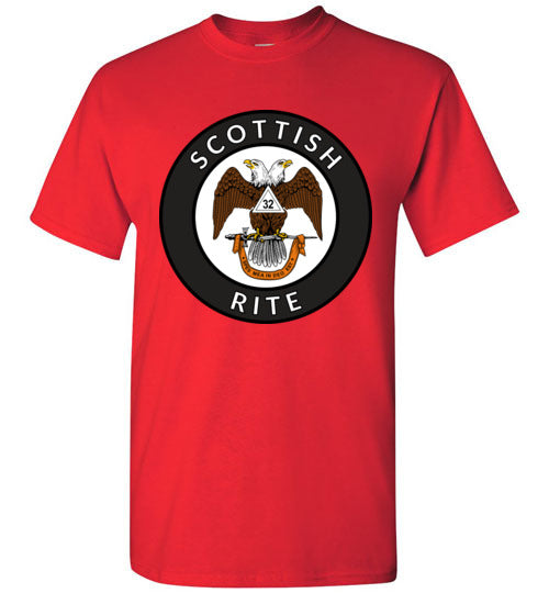 32nd Degree Scottish Rite Mason Circle T Shirt Wings Down