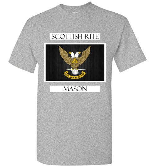 Scottish Rite 32nd Degree Mason Labels T Shirt Wings Up