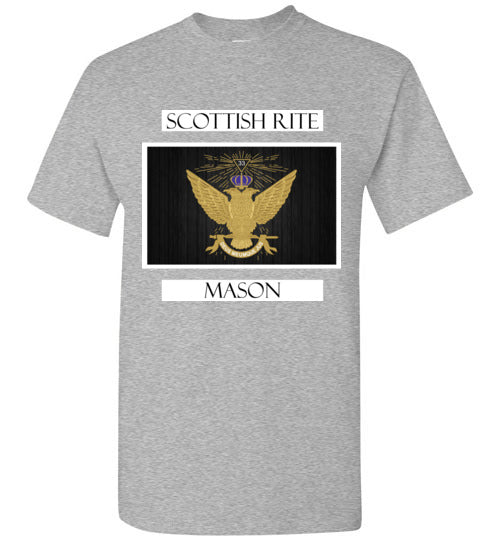 Scottish Rite 33rd Degree Mason Labels T Shirt Wings Up