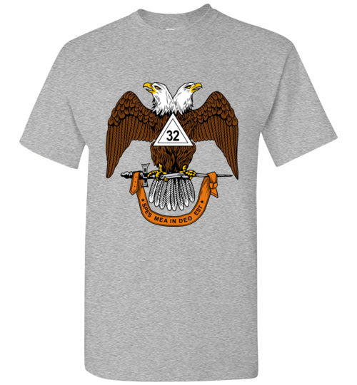 Scottish Rite 32nd Degree Mason T Shirt Wings Down