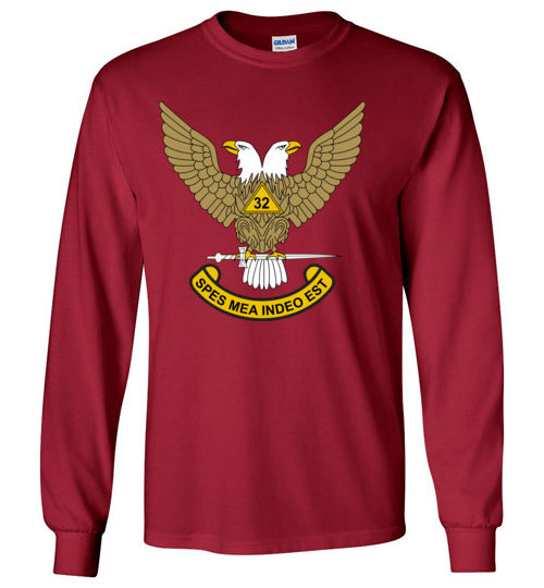 Scottish Rite 32nd Degree Mason Wings Up Long Sleeve Shirt