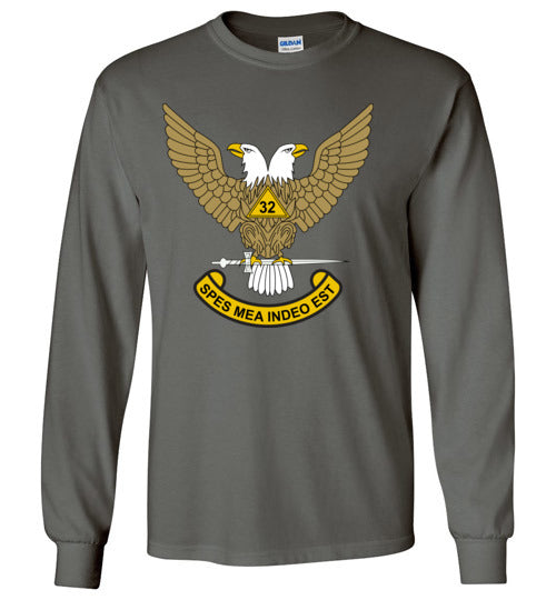 Scottish Rite 32nd Degree Mason Wings Up Long Sleeve Shirt