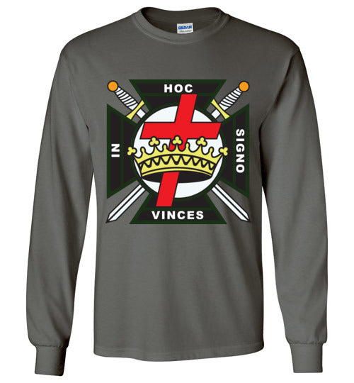 Knights Templar Green Long Sleeve Shirt