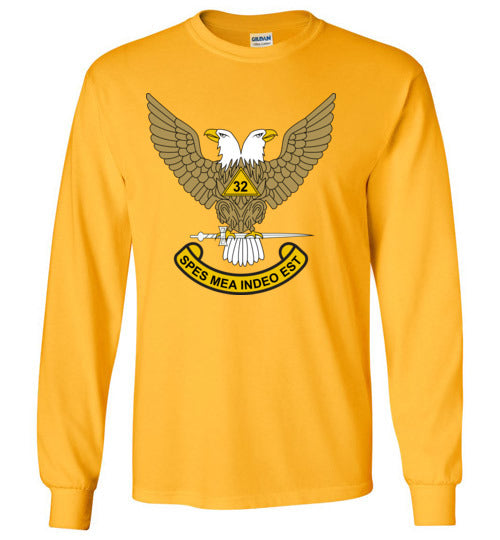 Scottish Rite 32nd Degree Mason Wings Up Long Sleeve Shirt