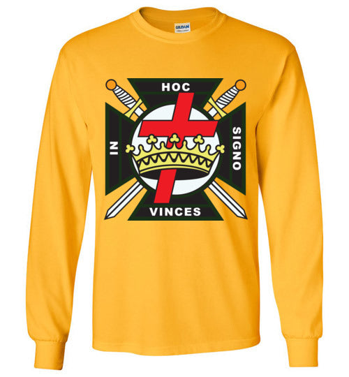 Knights Templar Green Long Sleeve Shirt