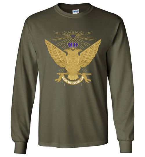 Scottish Rite 33rd Degree Wings Up Masonic Long Sleeve Shirt