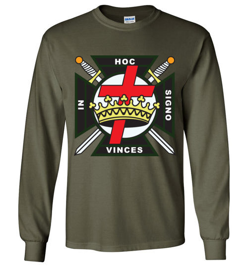Knights Templar Green Long Sleeve Shirt