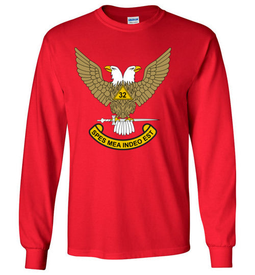 Scottish Rite 32nd Degree Mason Wings Up Long Sleeve Shirt