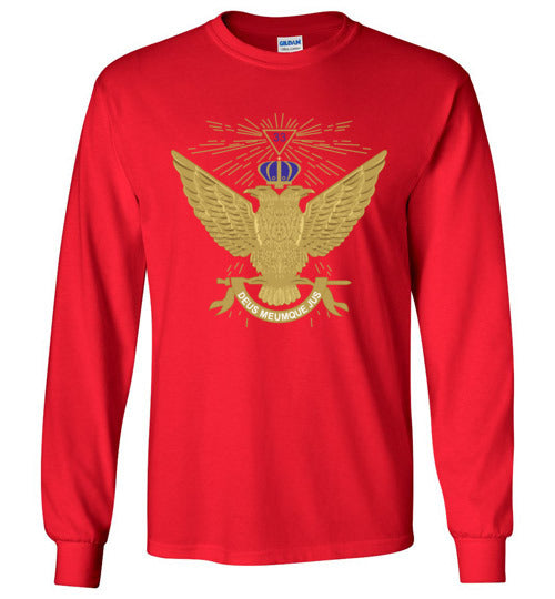Scottish Rite 33rd Degree Wings Up Masonic Long Sleeve Shirt