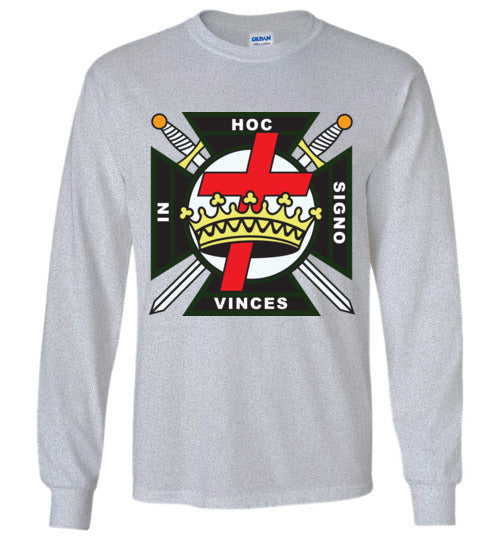 Knights Templar Green Long Sleeve Shirt