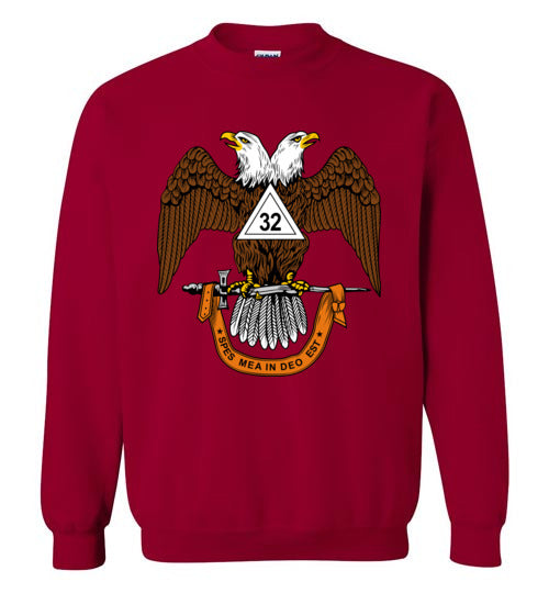 Scottish Rite 32nd Degree Mason Wings Down Sweatshirt