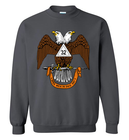 Scottish Rite 32nd Degree Mason Wings Down Sweatshirt