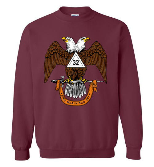 Scottish Rite 32nd Degree Mason Wings Down Sweatshirt