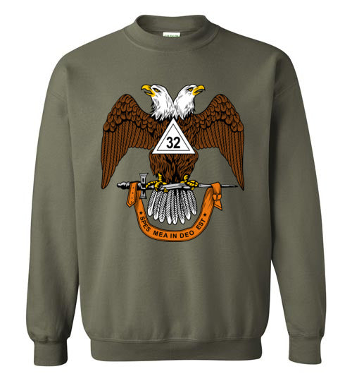 Scottish Rite 32nd Degree Mason Wings Down Sweatshirt